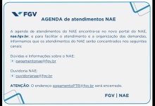 Imagem com informações sobre a nova agenda NAE